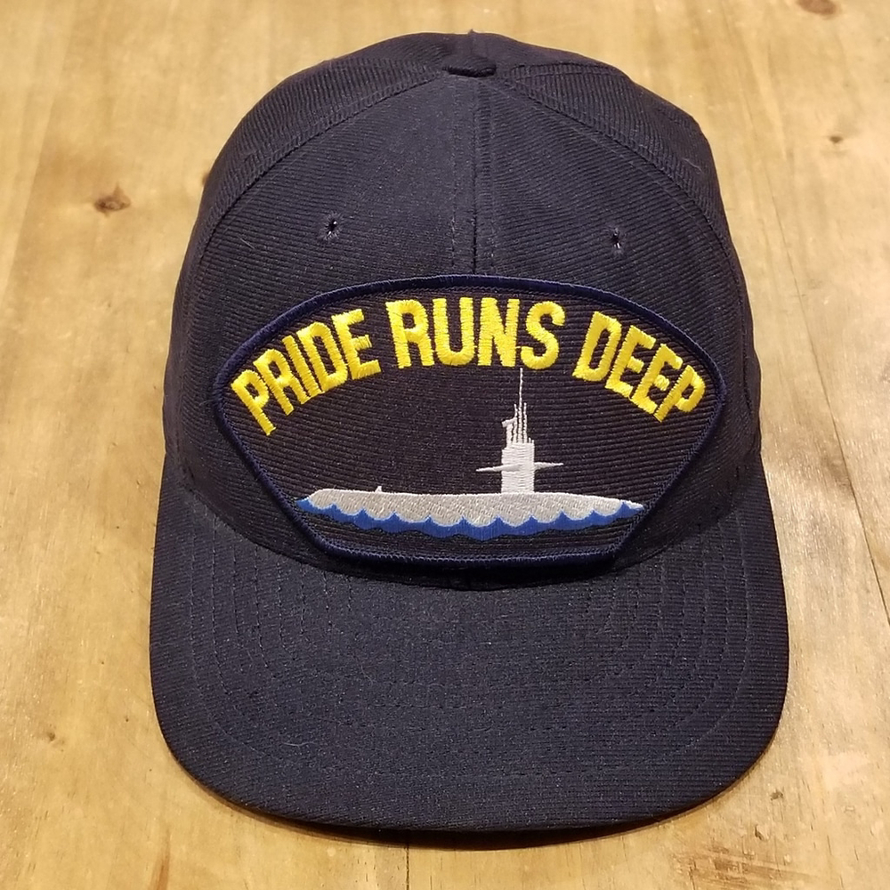 US Navy Submarine Pride Runs Deep Hat Snapback Patch Made USA Eagle Crest